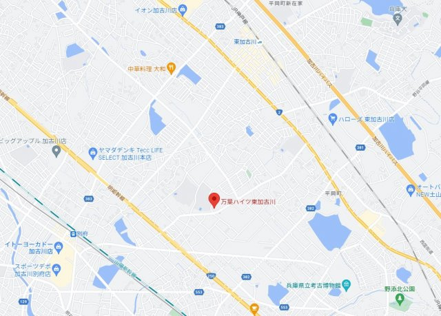 万葉ハイツ東加古川　9階の地図