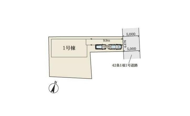 【仲介手数料無料／中川区】リナージュ中川区江松5丁目第1期　新築戸建の区画図