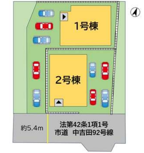 小倉南区中吉田3丁目4期の区画図