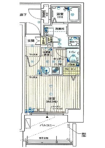 クレアート大阪トゥールビヨンの間取り