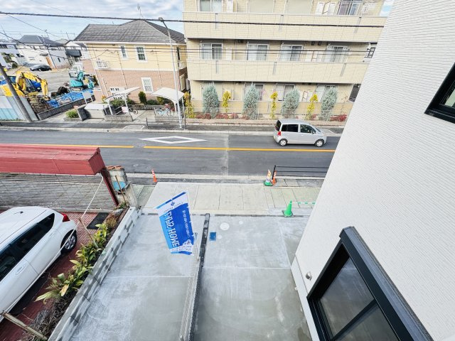市川市本北方１丁目新築戸建【中山小学校：8分】の展望|バルコニーより道路側眺望