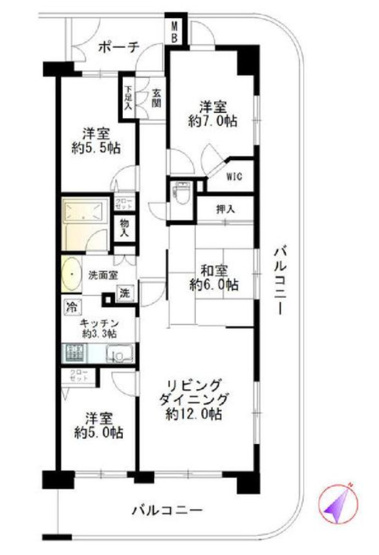 【間取り】 | ゼファー北鴻巣オレンジステージ