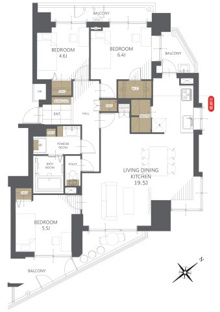 【間取り】パークハウス堀越エクセレントヒルズ 