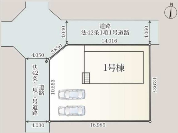 Cradlegarden　 ひたちなか市高野　第7　限定1棟！の区画図|敷地面積ゆったり約65坪。開放的な角地です。気になる他の物件と合わせての現地ご案内も可能です。お気軽にお問い合わせください。

