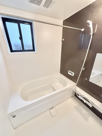 【仲介手数料無料／中川区】Terrechez名古屋市港区西川町1期　全４棟　新築戸建①の浴室