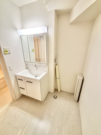 【仲介手数料無料／中川区】Terrechez名古屋市港区西川町1期　全４棟　新築戸建①の独立洗面台