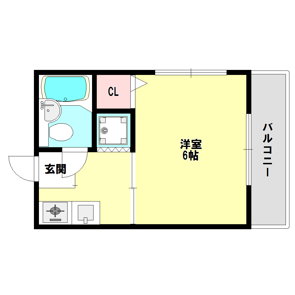 シティハイムシングルⅡの間取り