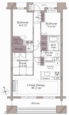 BELISTA衣笠弐番館407号室の画像