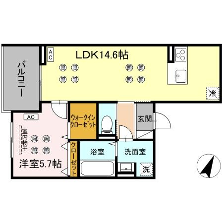 Lumina（ルミナ）　Ⅱ棟の間取り