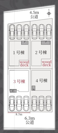 【仲介手数料無料／中川区】Terrechez名古屋市港区西川町1期　全４棟　新築戸建③の区画図