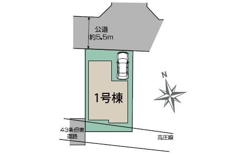 【区画図】 | 練馬区大泉町２丁目　新築戸建て　 | 徒歩10分圏内の教育施設が子どもたちの毎日を健やかに彩ります