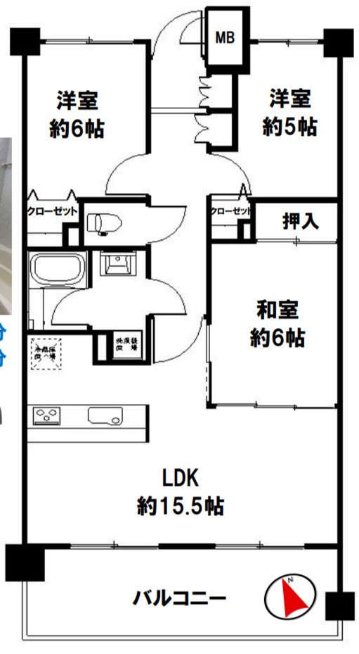 リステージ新杉田【仲介手数料無料】ペット可♪の間取り