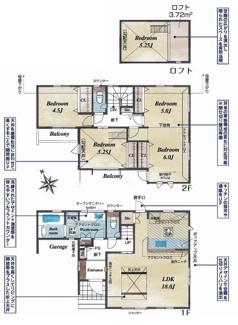 【間取り】 | 川越市上戸　新築分譲　東武東上線『霞ヶ関駅』徒歩6分　【上戸小学区】