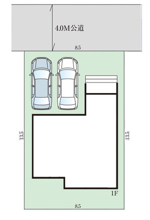 【仲介手数料無料／港区】グラファーレ名古屋市遠若町2期　全1棟　新築戸建①の区画図