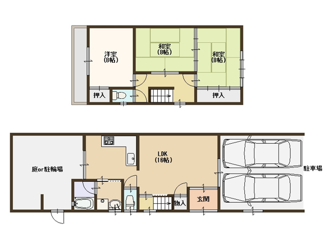 【間取り】 | 天神ノ森借家