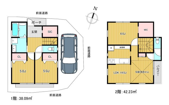 【参考プラン】 | 茅ヶ崎市平太夫新田売地 | ご参考プラン：80.3㎡　建物建築費用1,935万円（税込）
土地建物2,665万円（税込）
※建築にかかる諸費用別途要