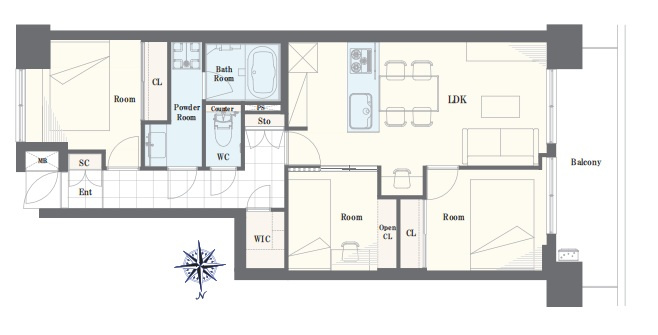 プリメール柳島の間取り