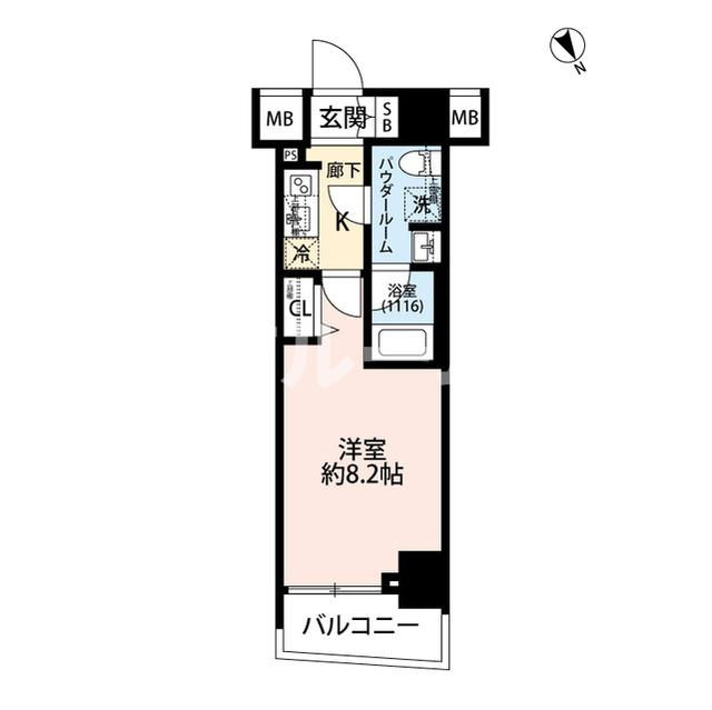 板橋区大谷口北町の賃貸マンションの間取り