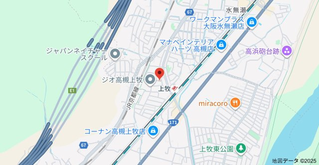 アクエルド上牧の地図