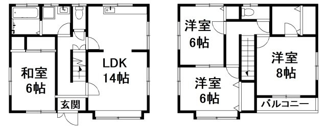 中央区渡瀬町　中古戸建の間取り