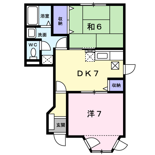 コーポ　ロアール　Ｂの間取り|間取図