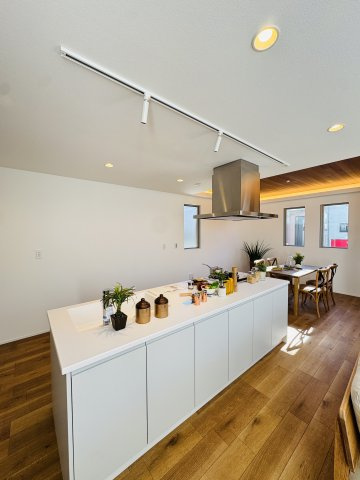 HAMATAKE MODERN TERRACE ― 南西角地に佇む、光と余白の湘南邸 ―のキッチン