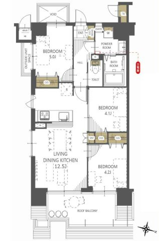 ヴィオスガーデン城山の間取り