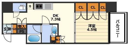 ザ・パークハビオ堂島の間取り