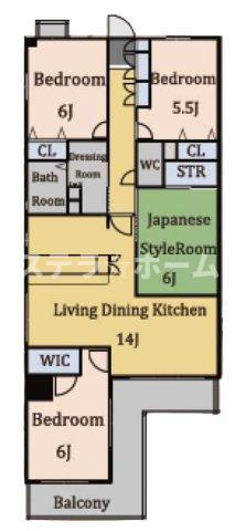 サンクタス豊中上野坂の間取り|4LDK