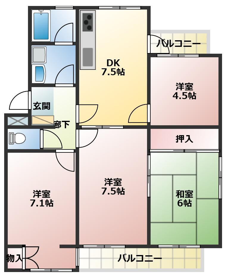 ゴールデンハウス小坂井の間取り
