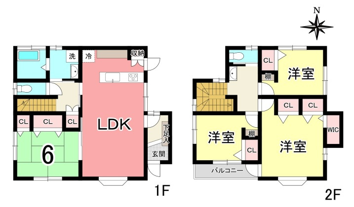 【中古戸建】足利市常見町1丁目の間取り|■間取り図｜敷地面積：260.29㎡（約78.73坪）　建物面積：109.10㎡（約33坪）
