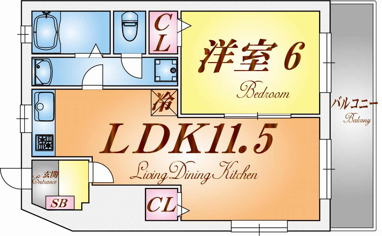 ラムール長田の間取り