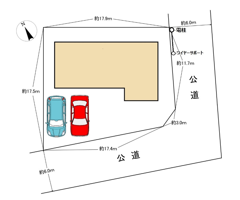横浜市都筑区早淵3丁目 中古戸建て【仲介手数料無料】カースペース2台/ヘーベルハウスの区画図