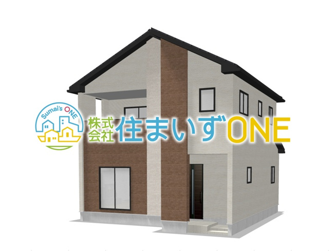【外観パース】 | 【新築分譲住宅　～ LIGARE　リガーレ～　】小白川町5丁目　1期1棟 | ☆1号棟
４ＬＤＫ＋駐車3台以上可◎
堂々たる趣ながら、主張し過ぎずどこか余裕を感じさせるシャープなフォルムで佇む邸宅は、晴天の空と照らし合わせる事で、本来あるべき完成形の姿を見せてくれます♪