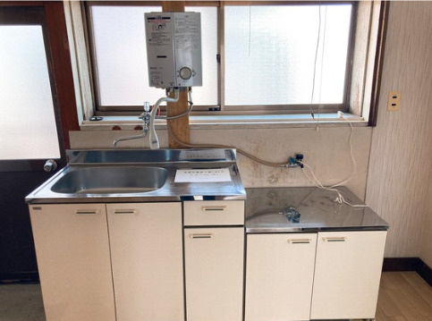盛岡市上田堤　一棟アパートのキッチン