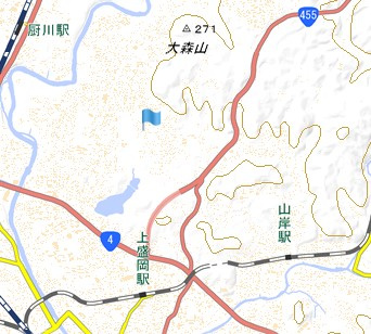 盛岡市上田堤　一棟アパートの地図