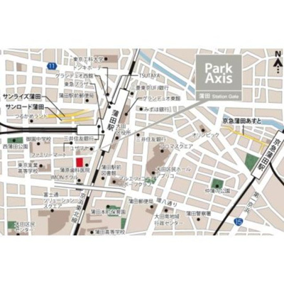 【地図】 | パークアクシス蒲田ステーションゲート
