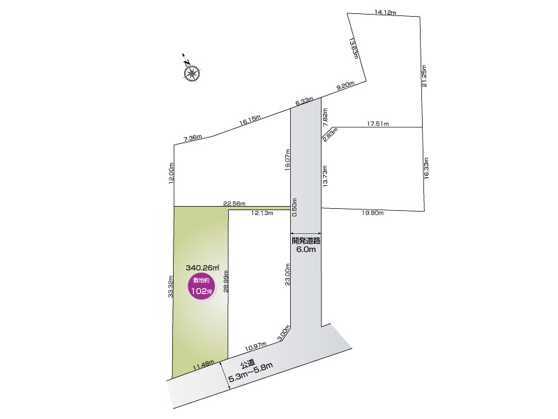 5号地　敷地面積340.26㎡（102.92坪）