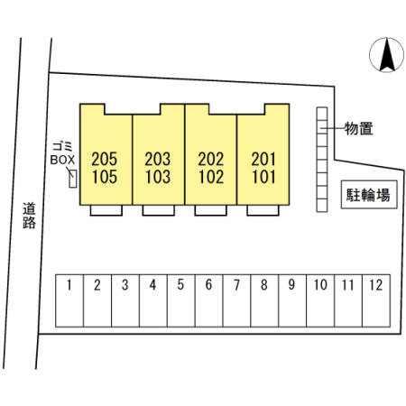 モアリエ Ⅴ号館の区画図