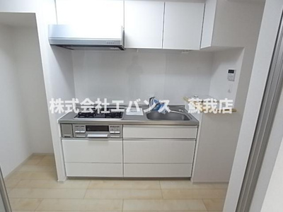 【キッチン】 | ヴィレッジゲート亥鼻 | 使いやすいガスレンジ付きキッチンです