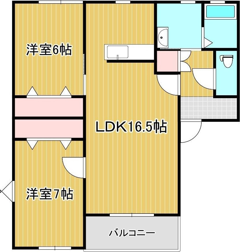 グリーンコーポ浪打　四番館の間取り