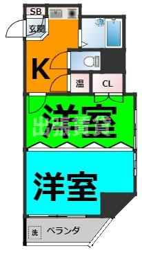 仲介手数料0円！ラディアントⅢの間取り