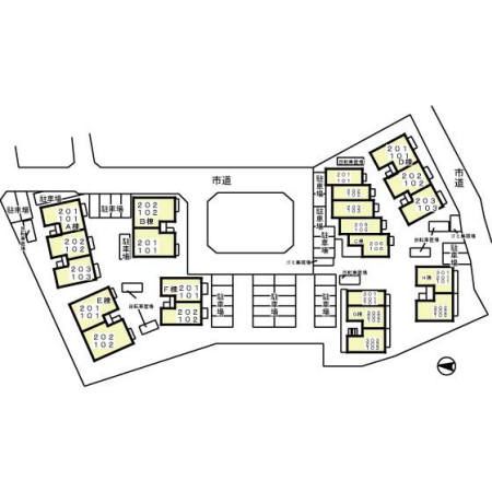 流山市前ケ崎のアパートの区画図