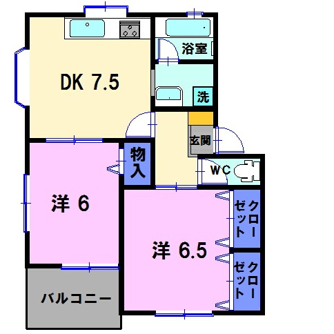 Kパティオ Sの間取り