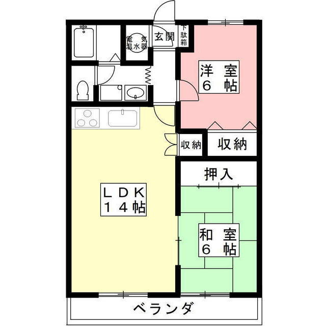 岐阜市鷺山東１丁目のアパートの間取り