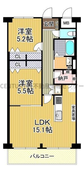 【間取り】 | ファミリープラザ朝潮橋Ｂ館 | 〇室内リフォーム済（令和８年１月完了）