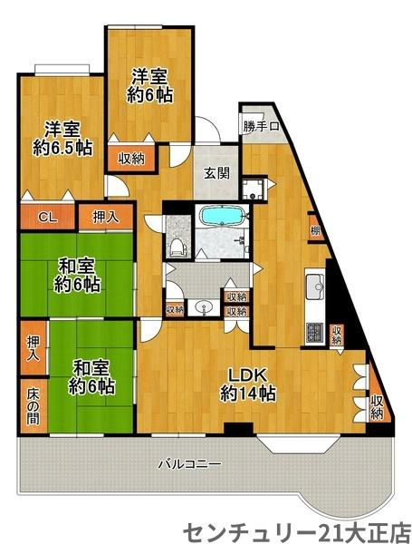 シティコーポ朝潮１号棟の間取り
