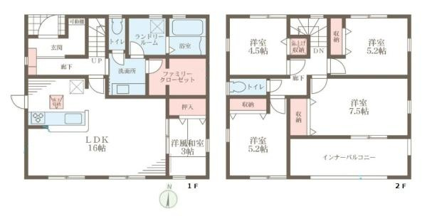 リーブルガーデン田町 ／新築一戸建の間取り