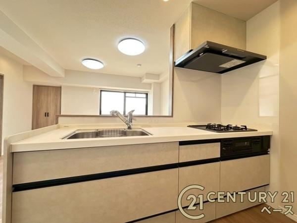 グランドメゾン大和郡山のキッチン|■現地撮影写真■収納力と使いやすさを追求したシステムキッチンです！