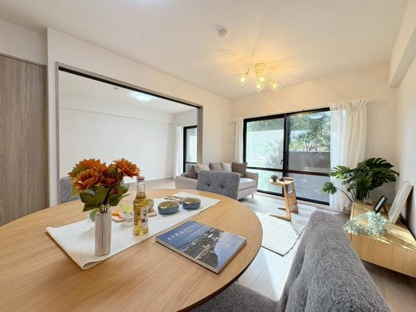 マイキャッスル三ツ境2の居間・リビング|家具・家電が配置しやすい間取りですね！